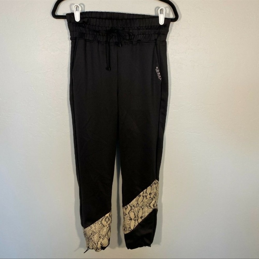 Koral Snakeskin Drawstring Mesh Joggers